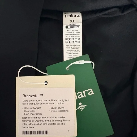 NWT HALARA Breezeful High Waisted Tie Side Split 2-in-1 Curved Hem Skirt. XL - Picture 12 of 14